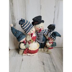Mother Brown's snowman family fall figure home decor glitter